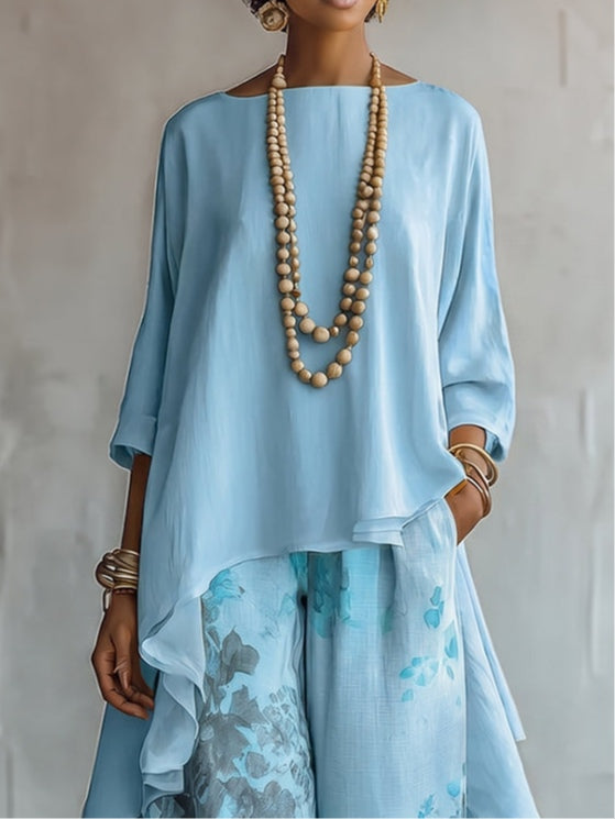 RENEE | Asymmetrical top with a soft waistband