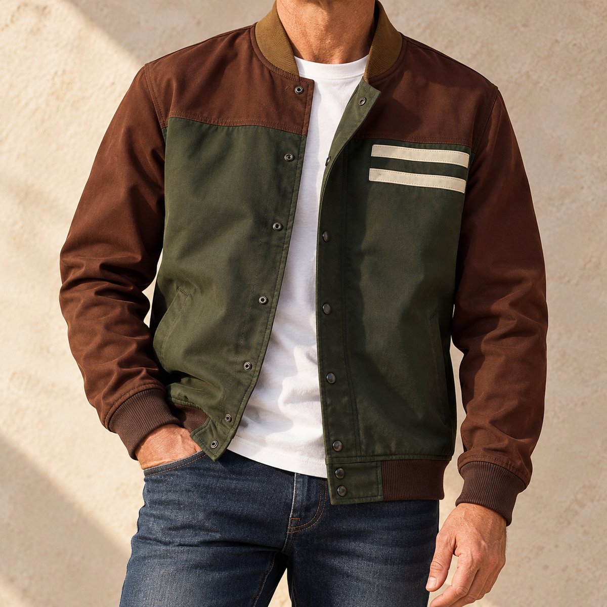 FERGUS | Bomber jacket with a baseball collar