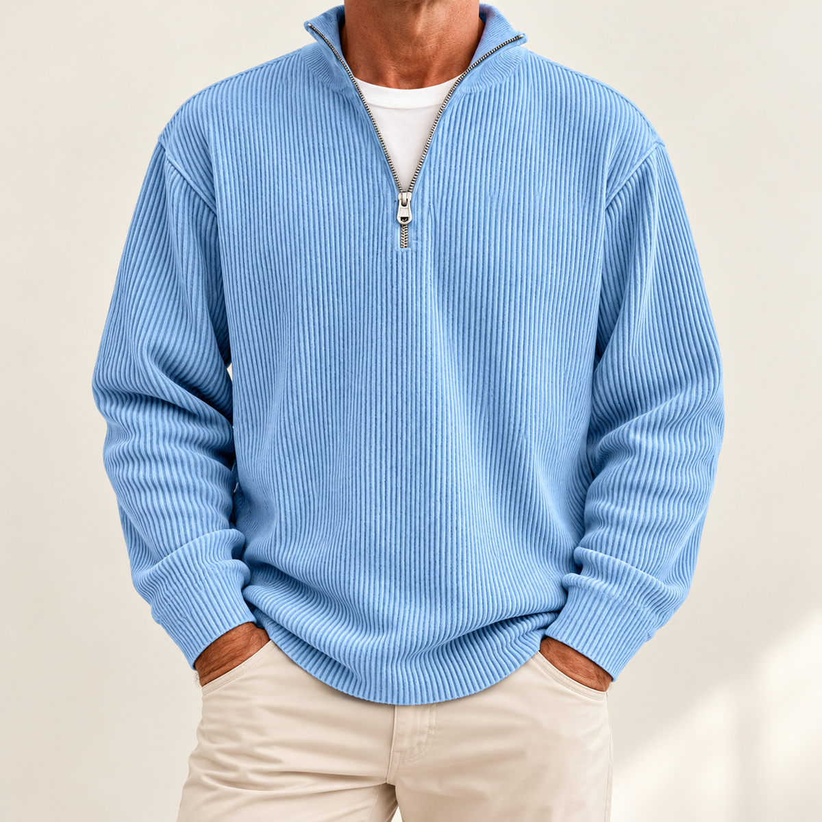MORGAN | Ribbed half-zip sweater