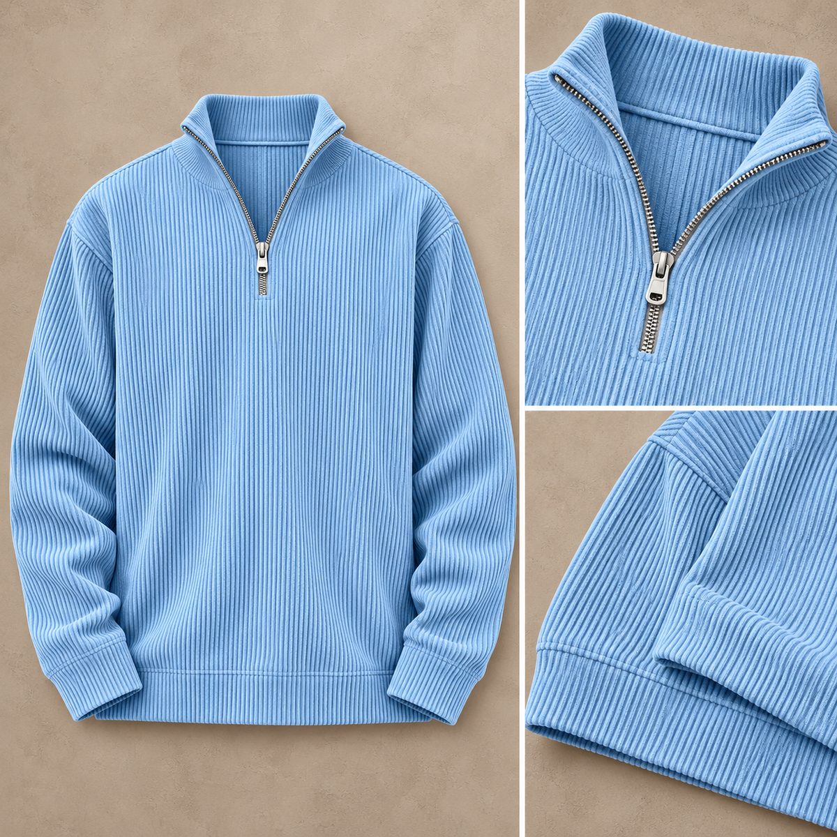 MORGAN | Ribbed half-zip sweater