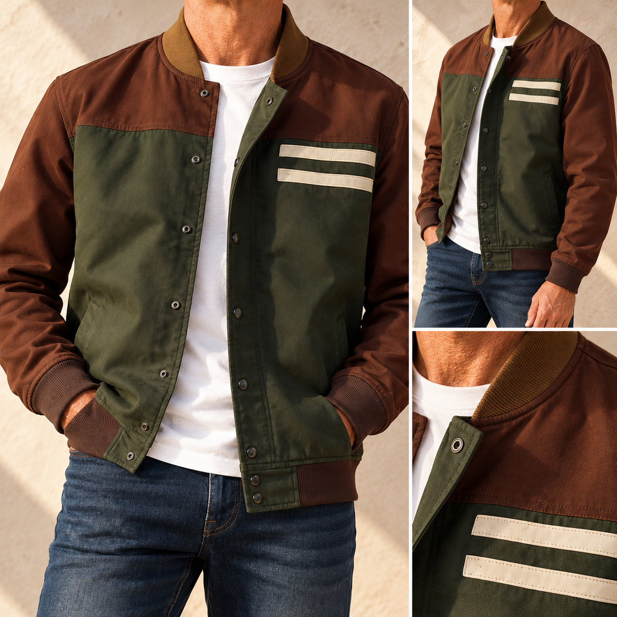 FERGUS | Bomber jacket with a baseball collar