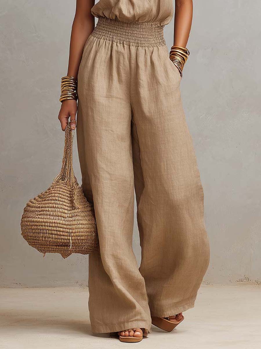 DARLENE | Wide-leg jumpsuit with side pockets