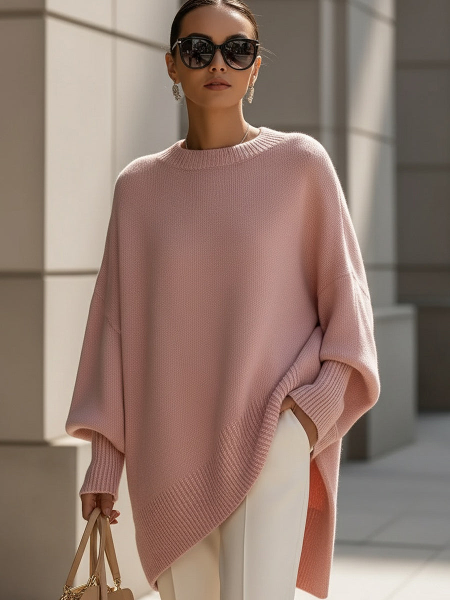 JENNIFER | Draped sweater with a wide neckline