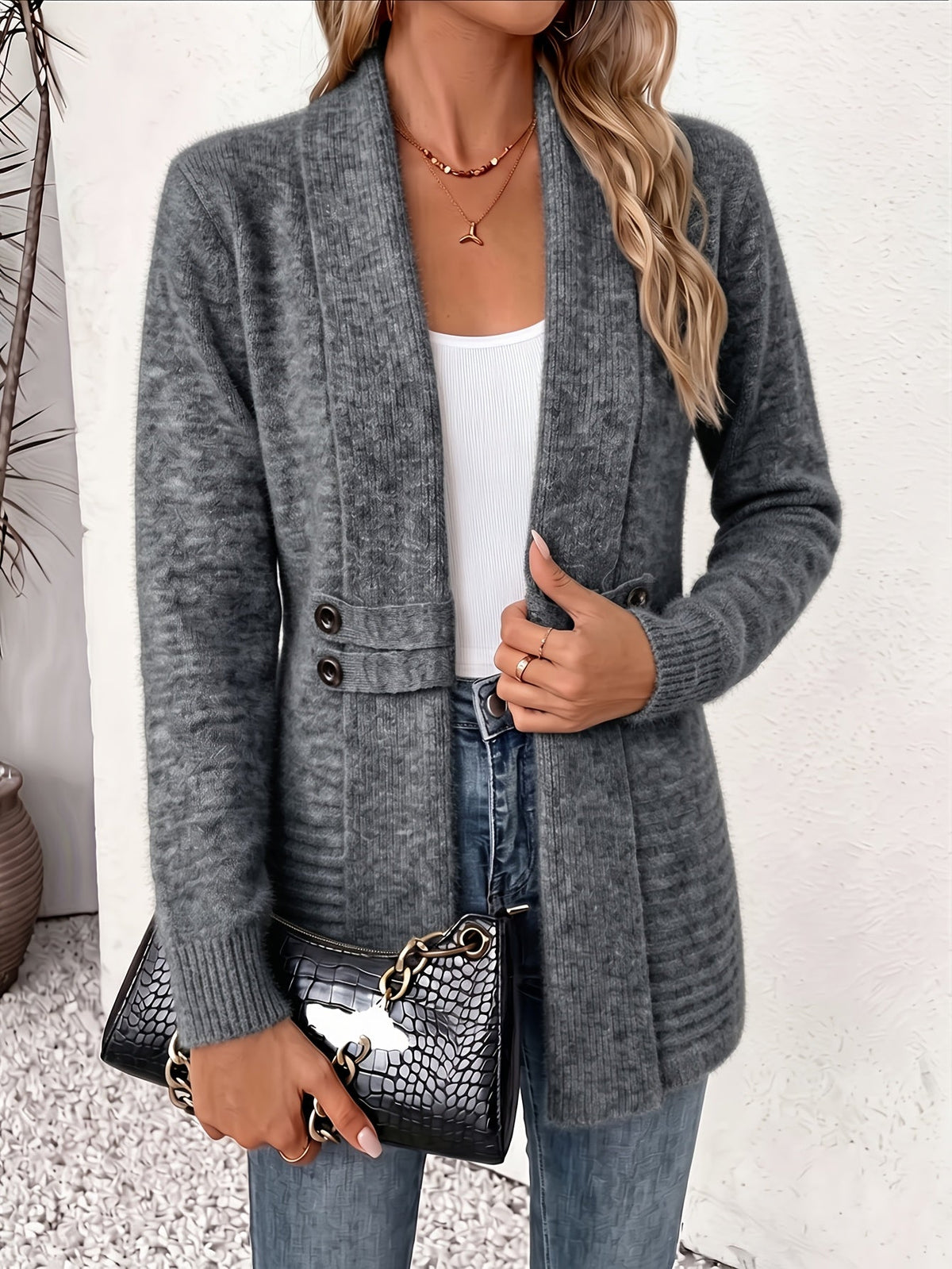 AUGUSTA | Tailored open front cardigan