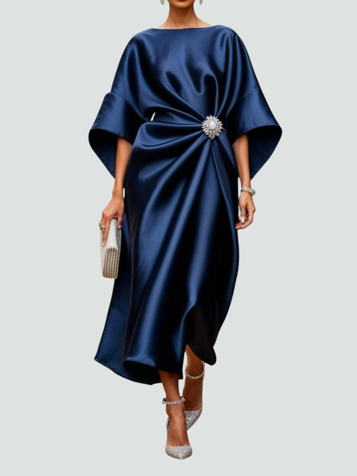 VIRGINIA | Floor-length dress with a defined waist