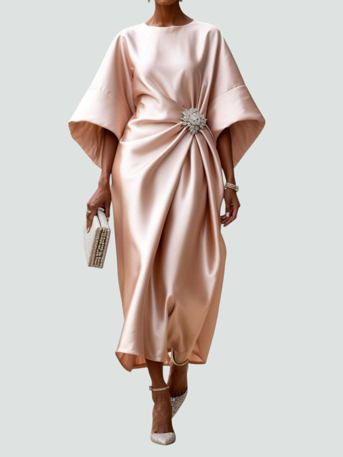 VIRGINIA | Floor-length dress with a defined waist