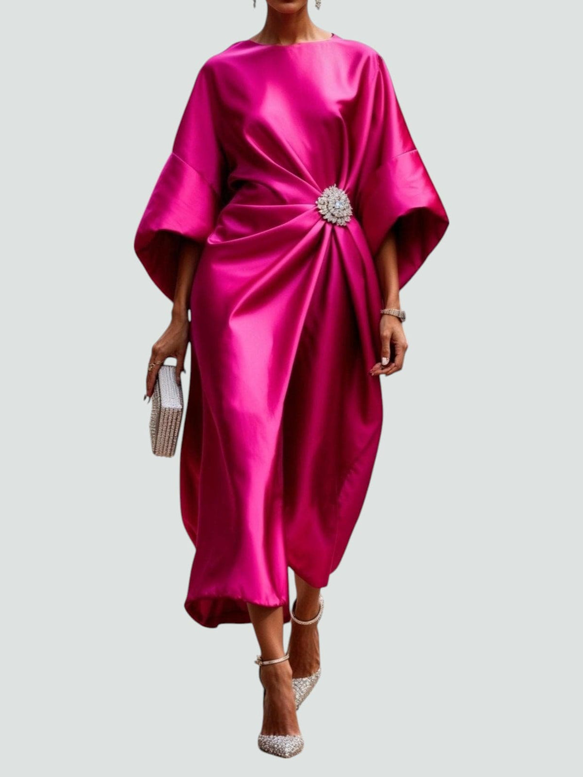 VIRGINIA | Floor-length dress with a defined waist