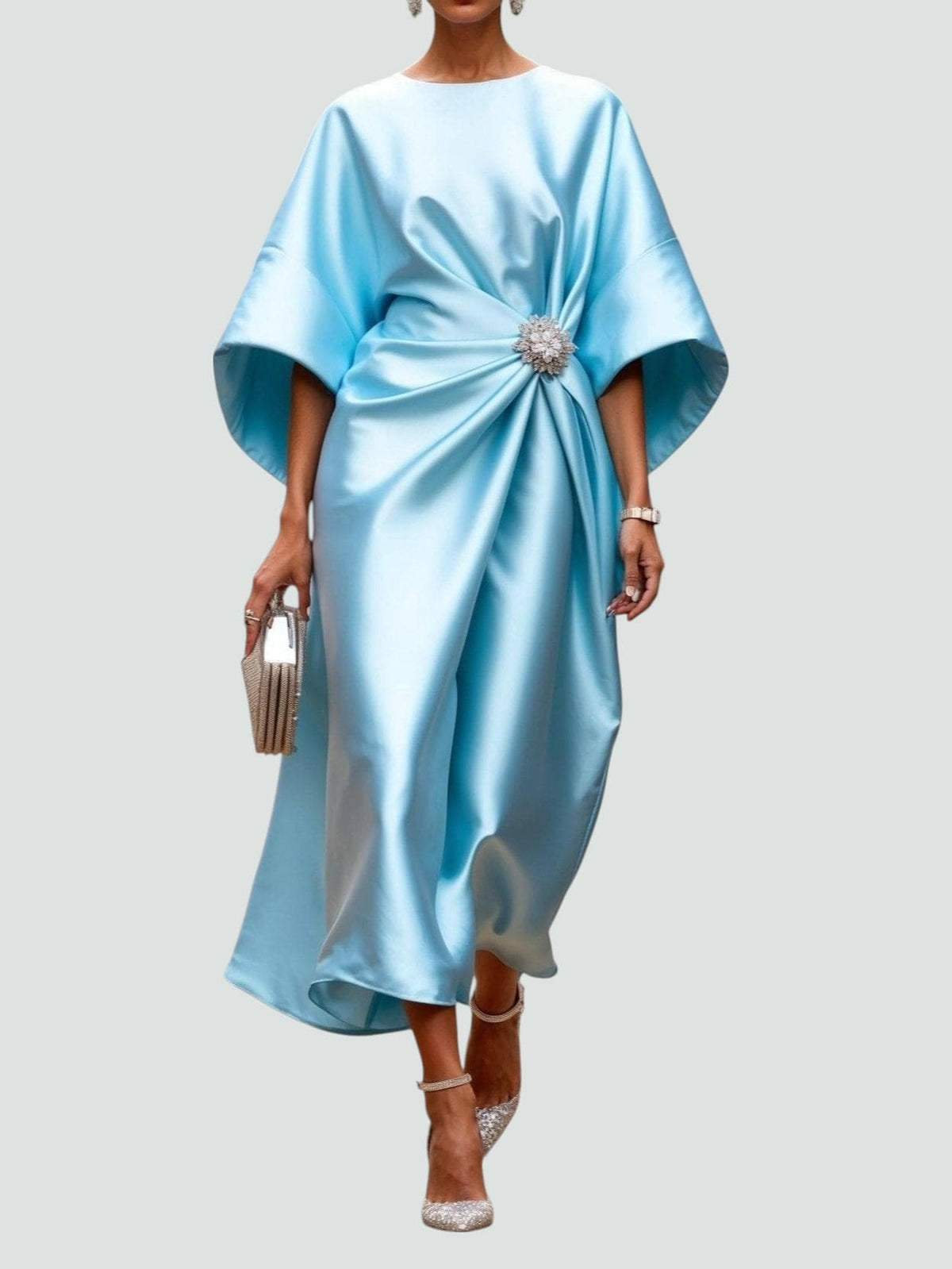 VIRGINIA | Floor-length dress with a defined waist