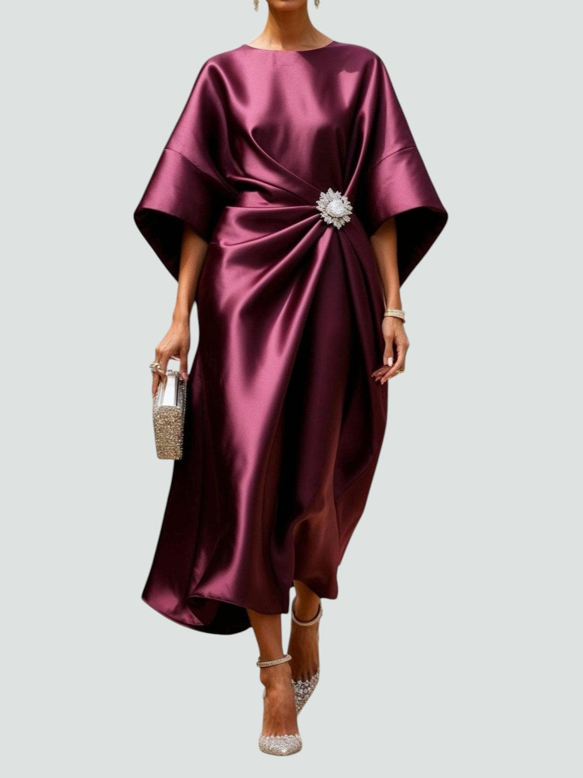VIRGINIA | Floor-length dress with a defined waist