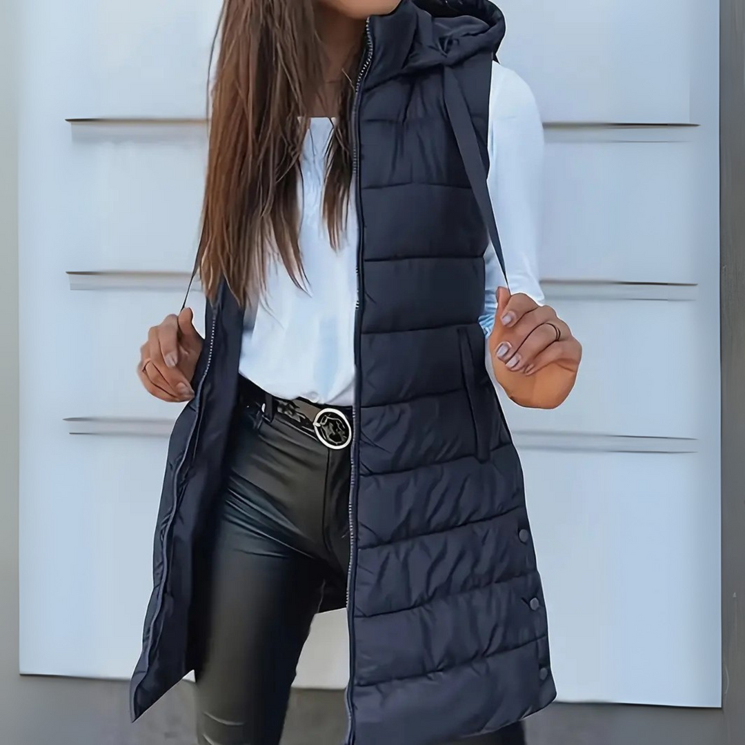 WANDA | Long sleeveless puffer vest