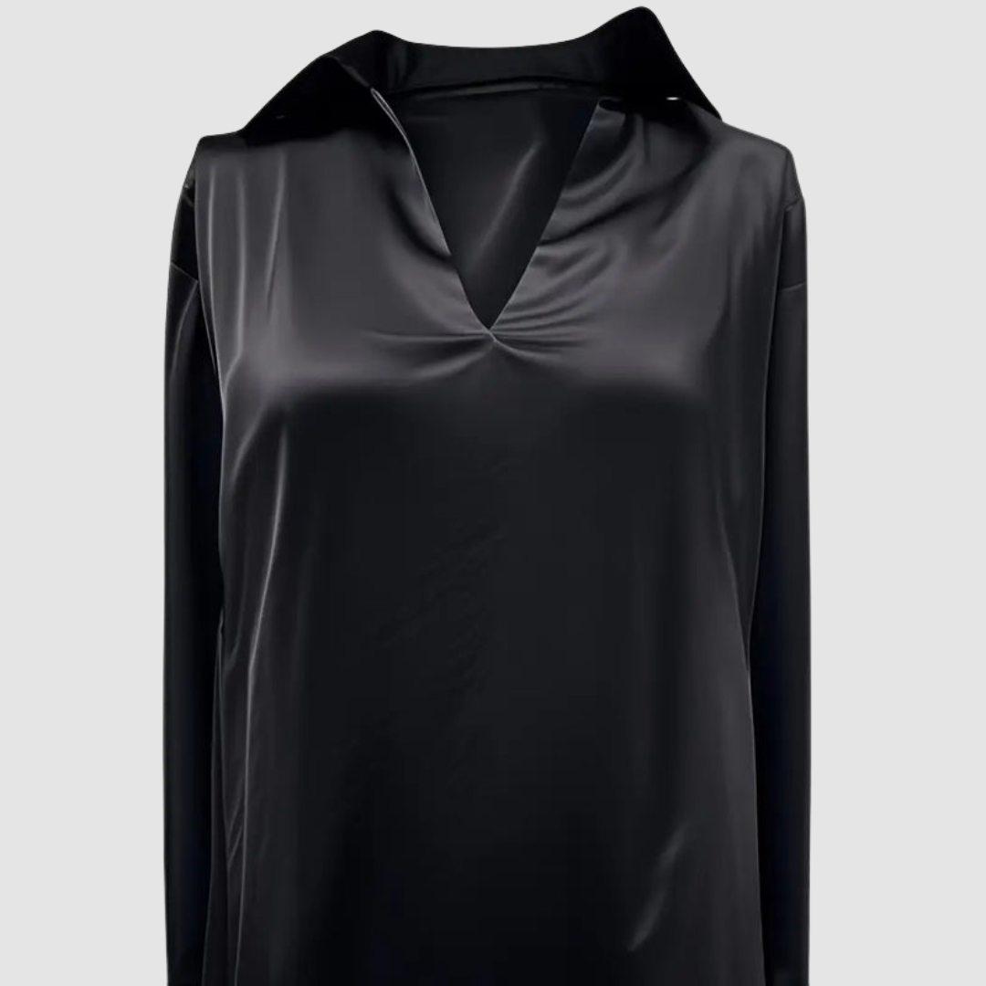 MURIEL | Satin V-neck blouse