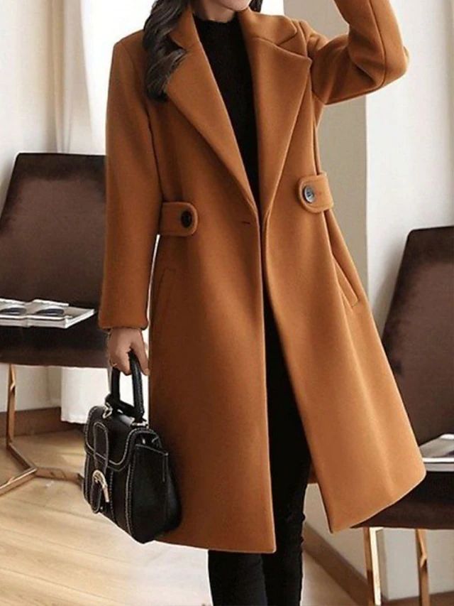 ANITA | Longline coat with refined lapels