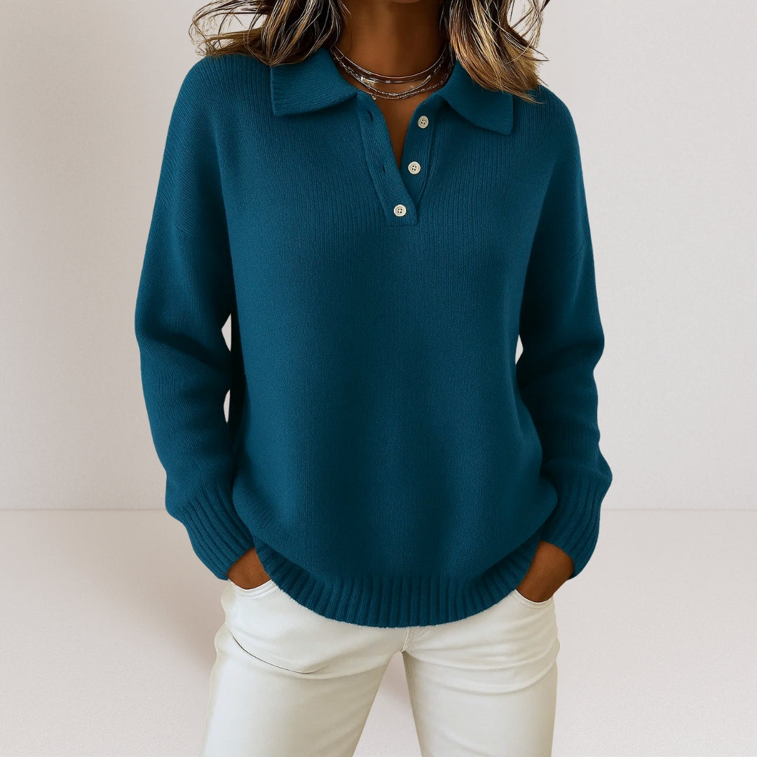 DOROTHEA | Soft collared knit sweater