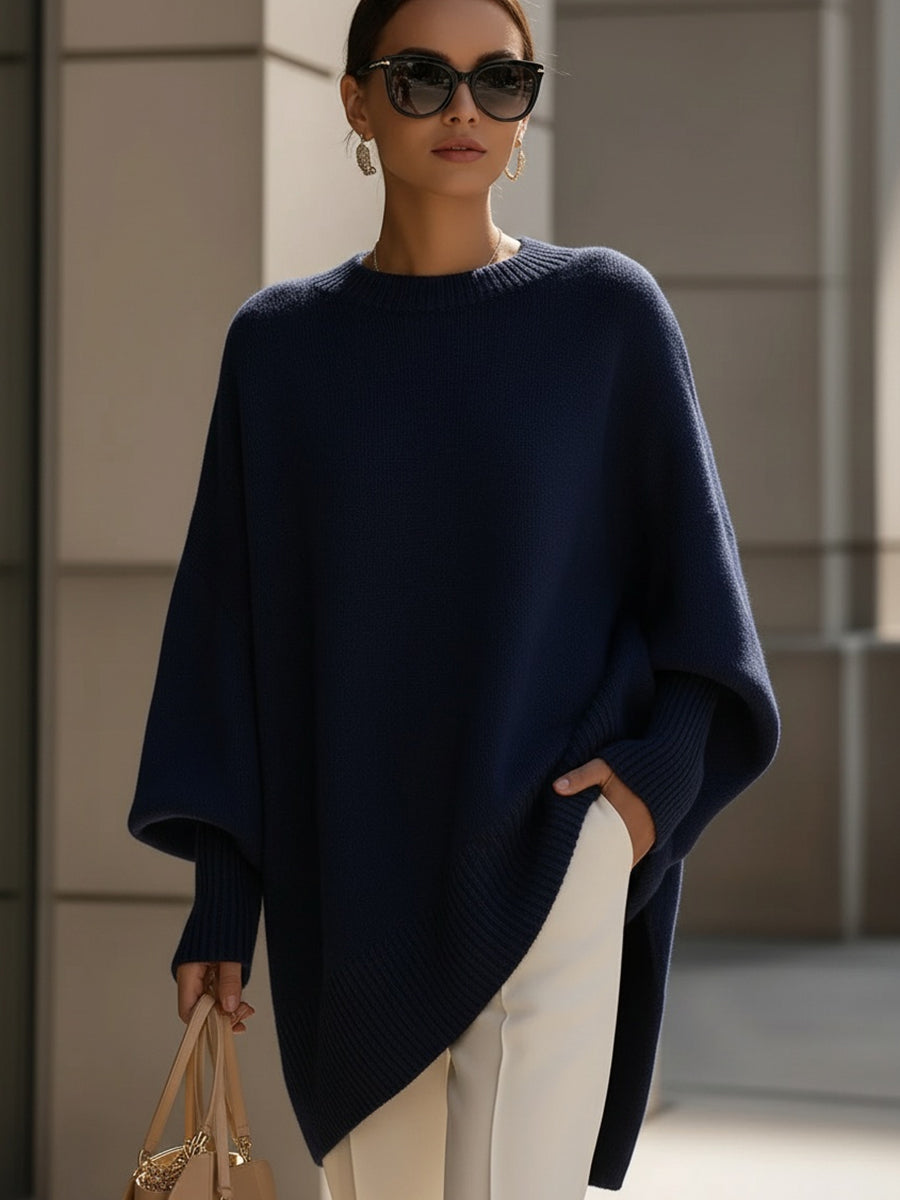 JENNIFER | Draped sweater with a wide neckline