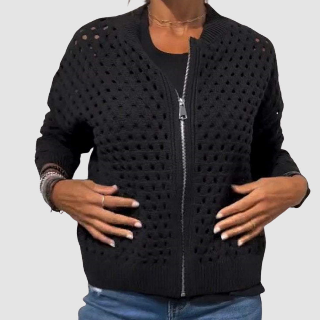 DELIA | Cutout knit with a zipper