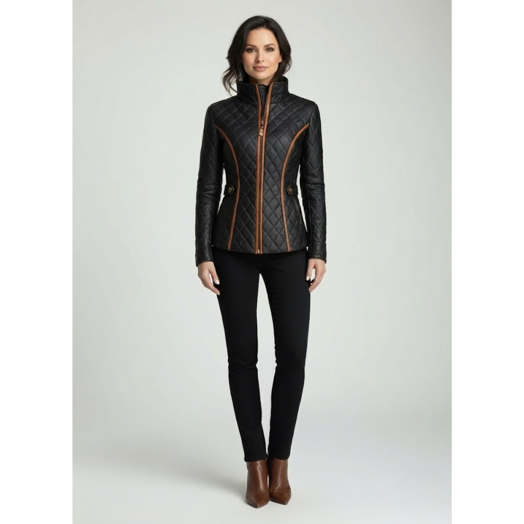 LANA | Diamond-quilted jacket with tailored cut