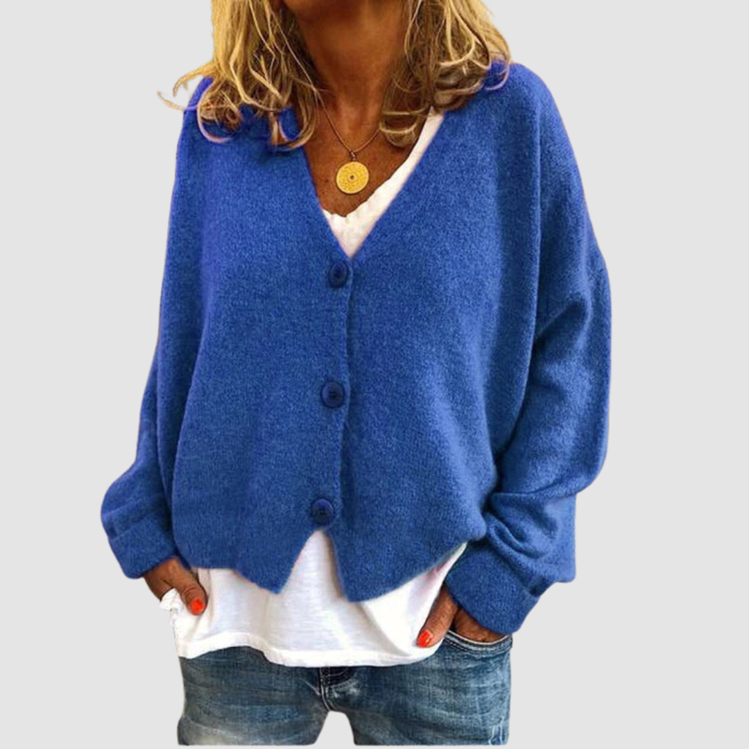 JOYCE | Light V-neck cardigan to wear over a dress