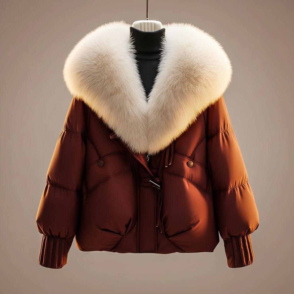 VIVIAN | Padded coat with oversized collar