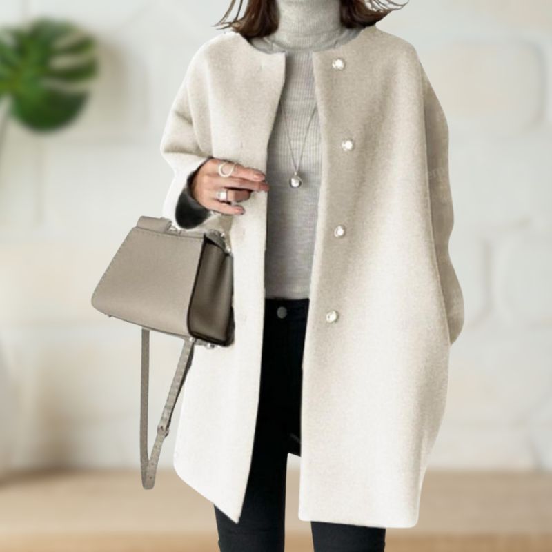 VIVIAN | Mid-length coat with button closure