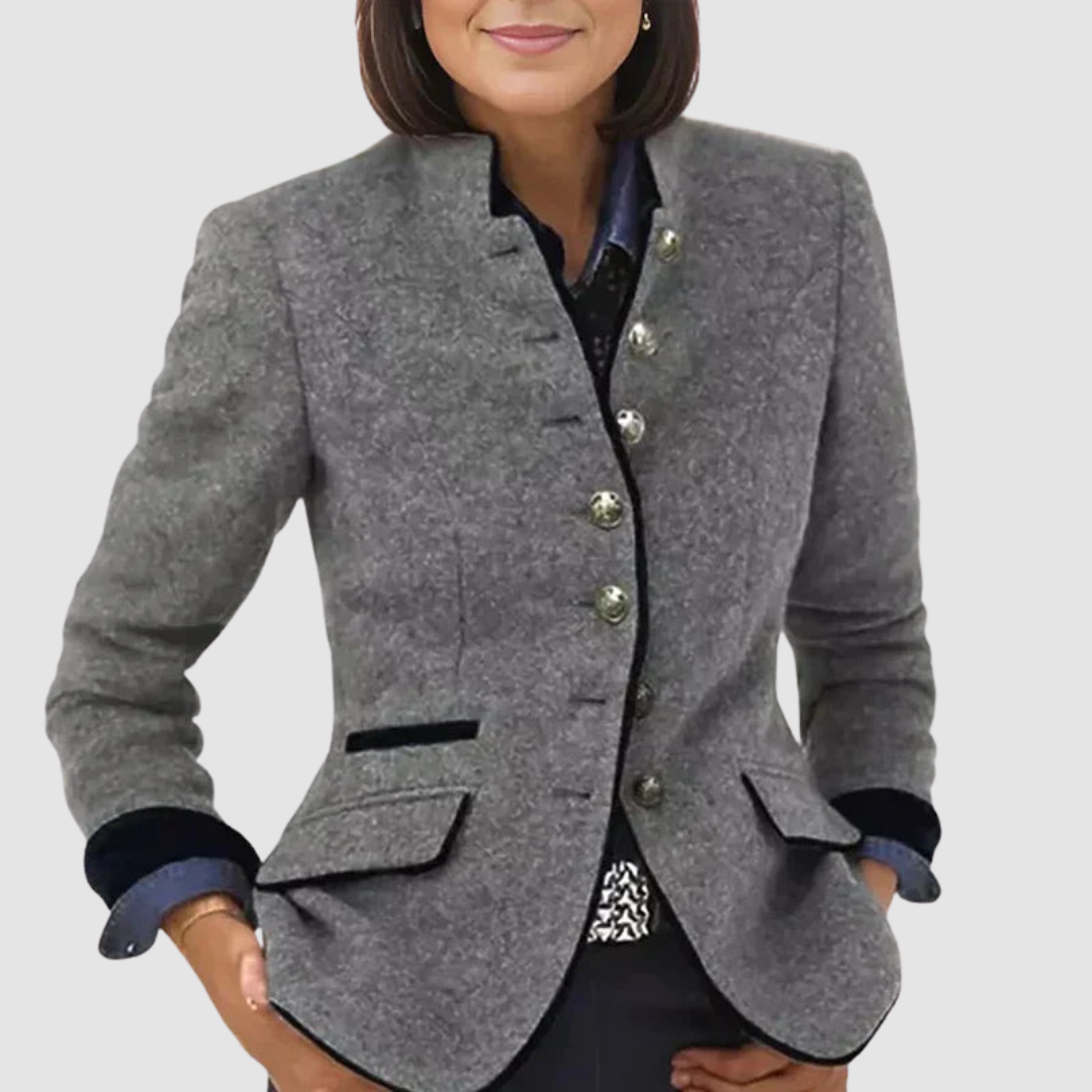ALMA | Tailored blazer with stand collar