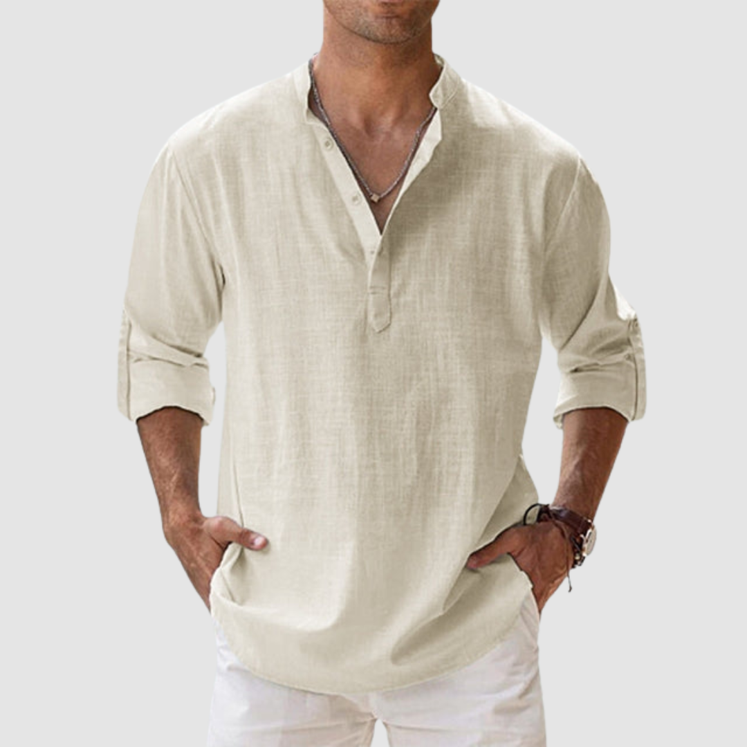 ALICE | Classic linen shirt with short sleeves