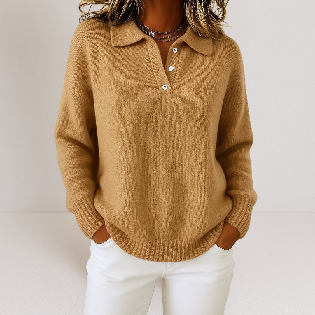 DOROTHEA | Soft collared knit sweater