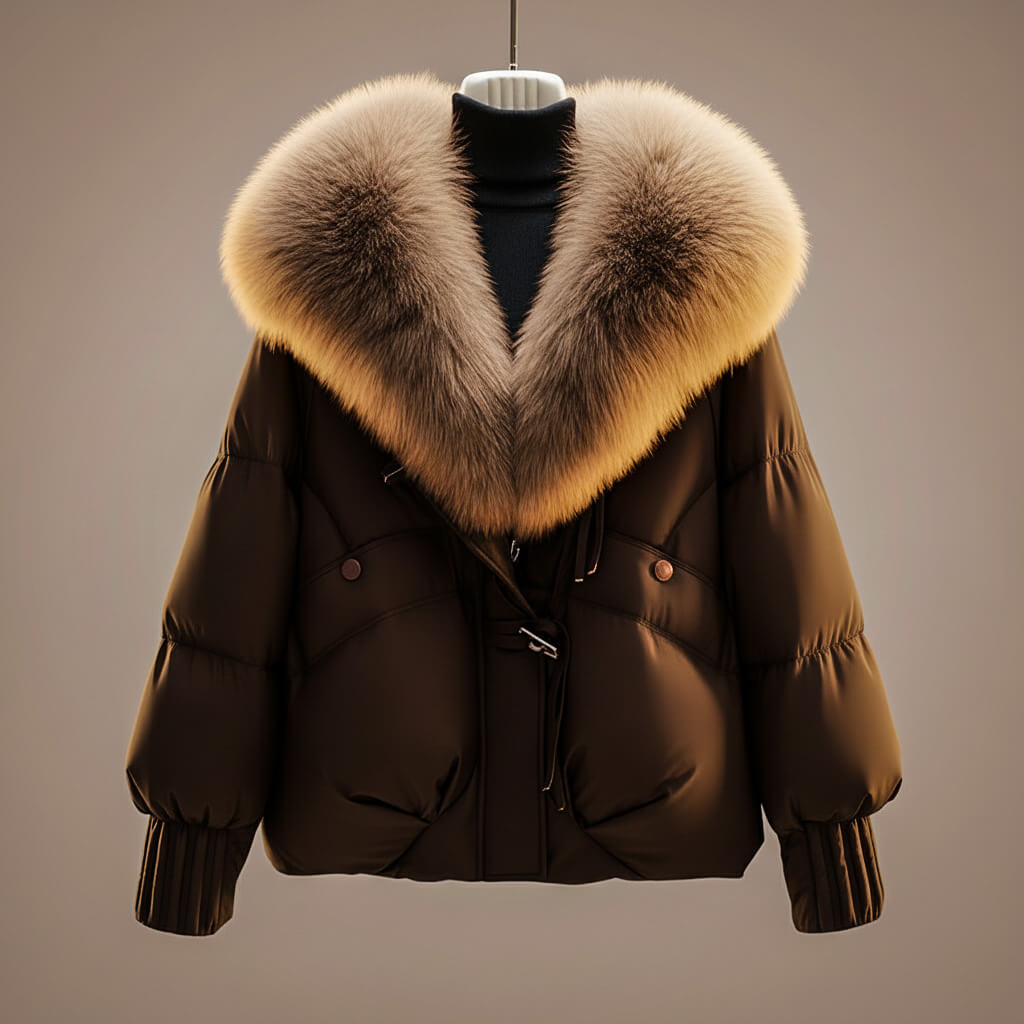 VIVIAN | Padded coat with oversized collar