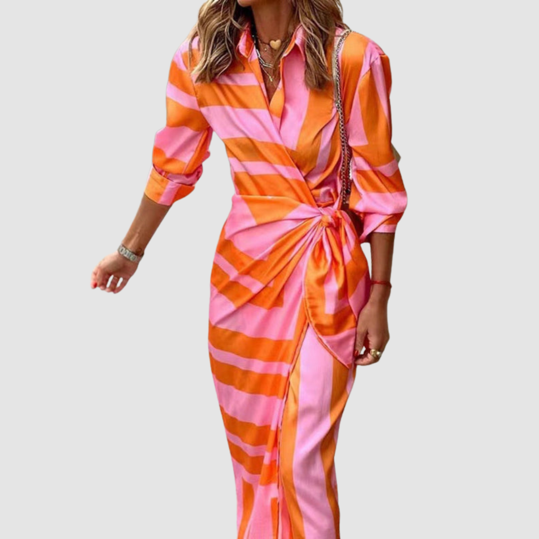 MYRTLE | Striped midi dress