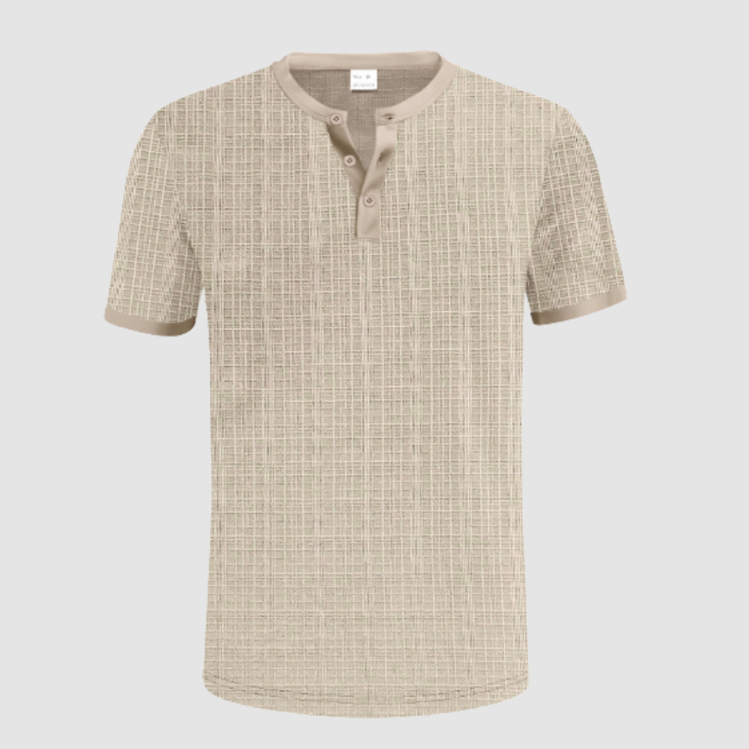 JULIA | Tailored shirt with Henley neckline