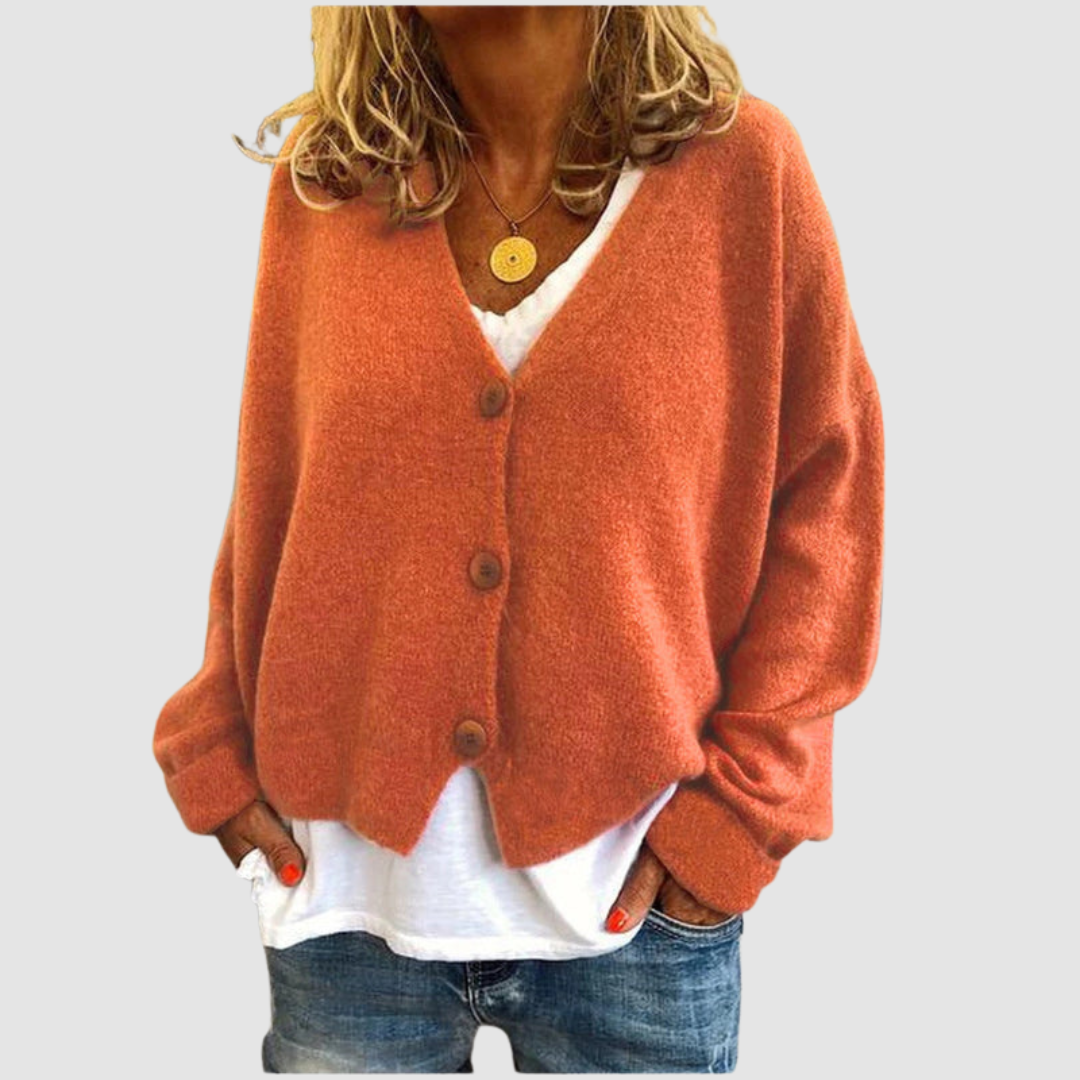 JOYCE | Light V-neck cardigan to wear over a dress