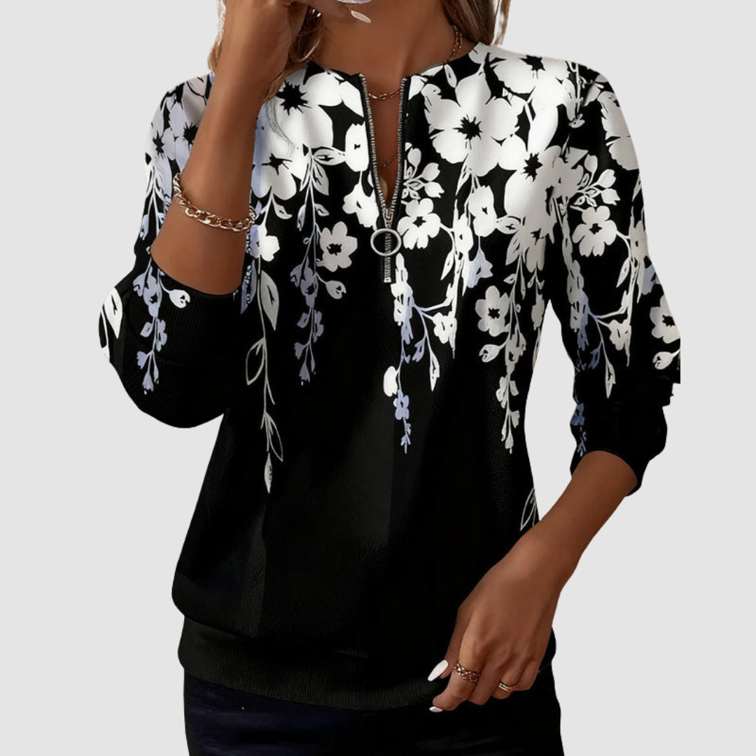 BONNIE | Half zip with a soft stand collar