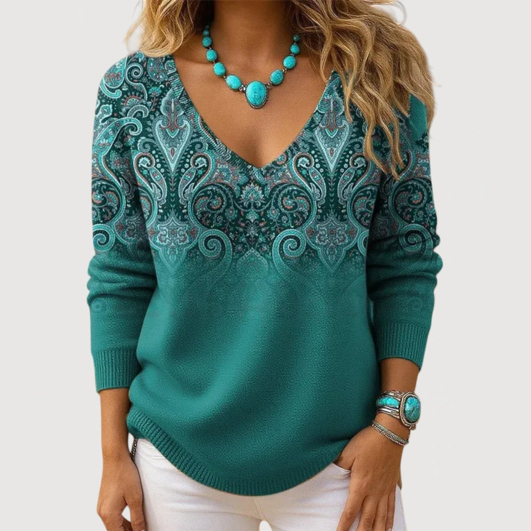 RENEE | Flowing V-neck long sleeve