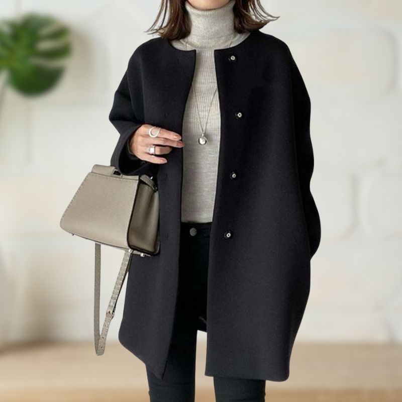 VIVIAN | Mid-length coat with button closure