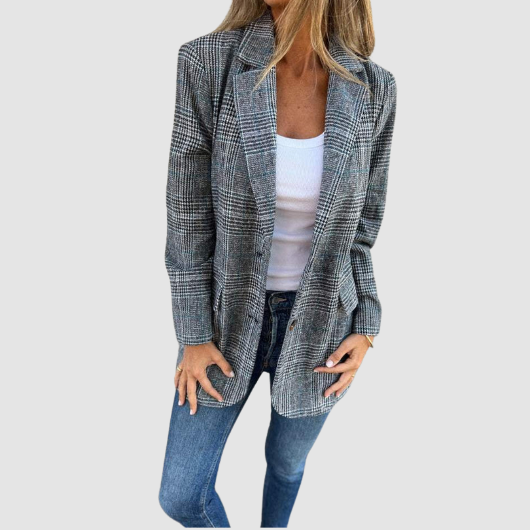 ISABELLA | Tailored plaid winter blazer