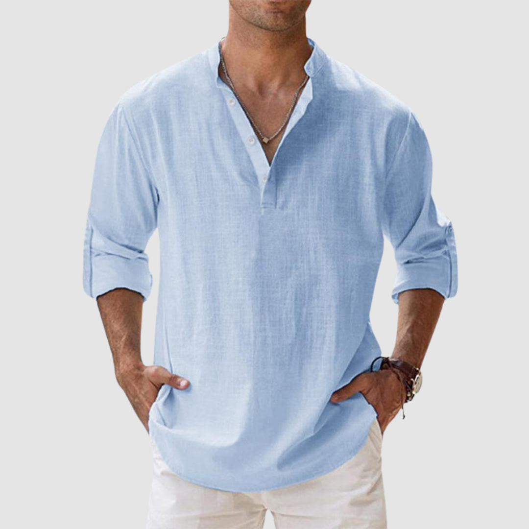 ALICE | Classic linen shirt with short sleeves