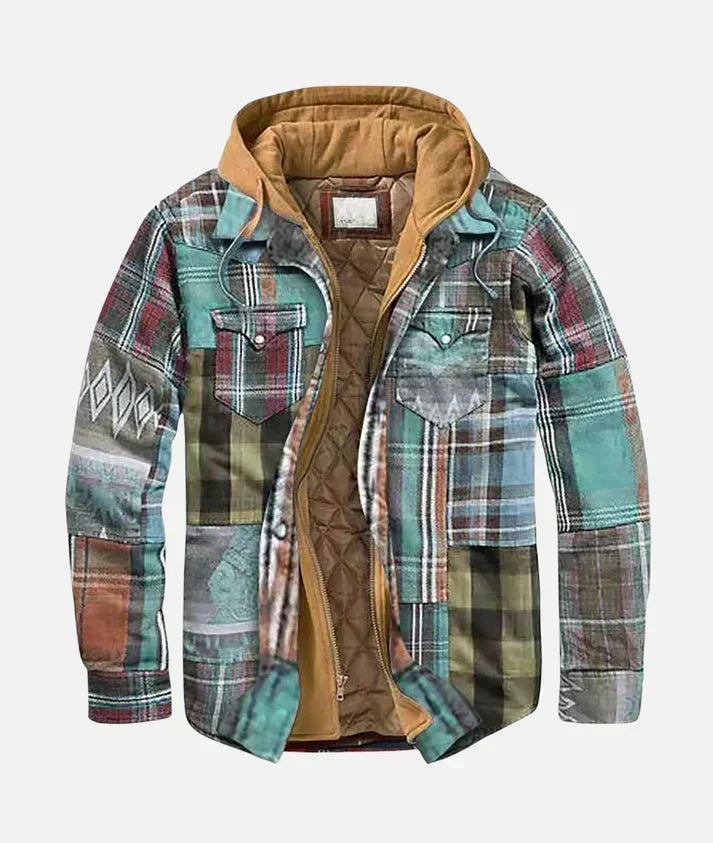 CURTIS | Hooded vintage patchwork jacket