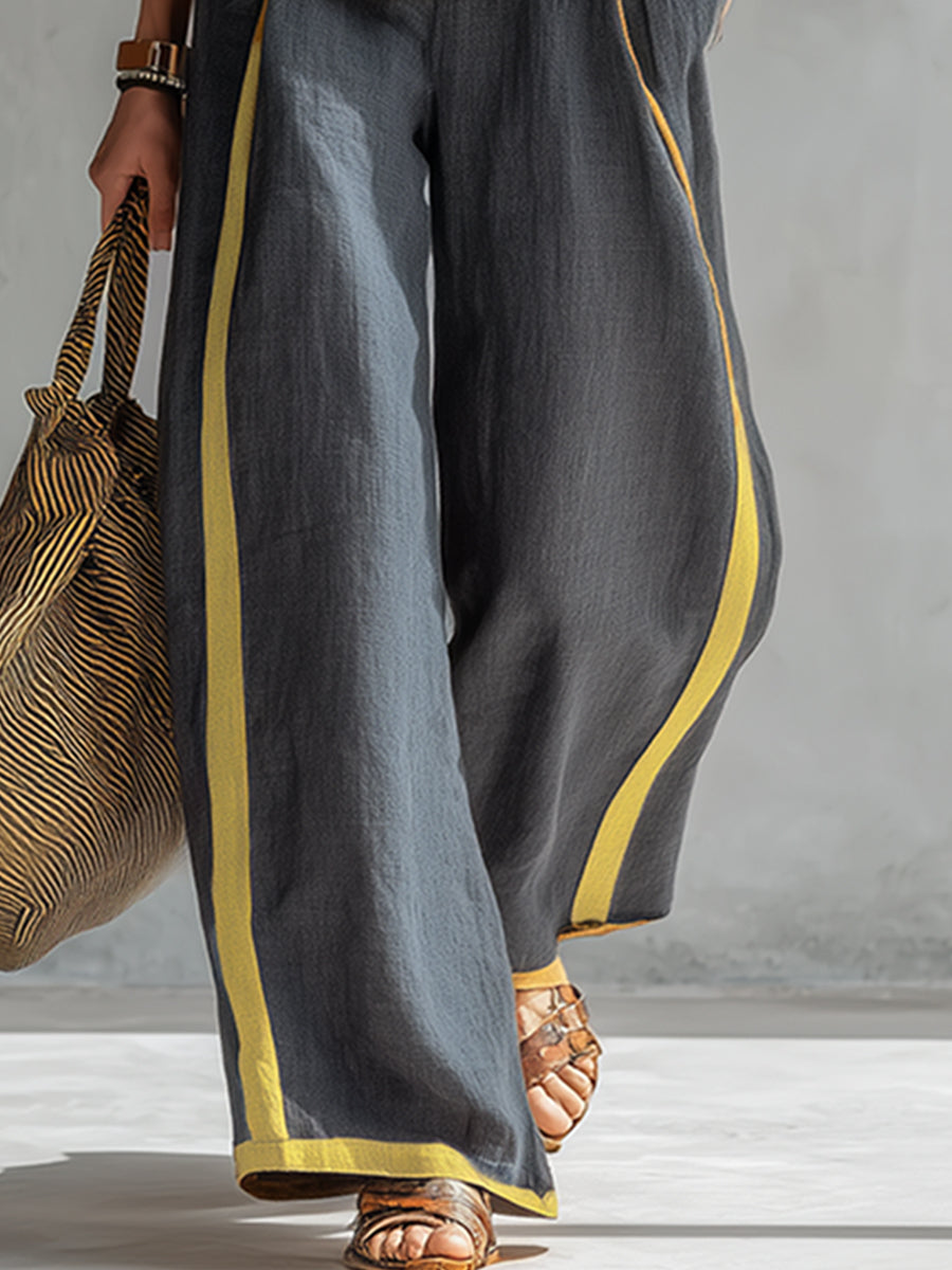 SHARON | Clean-lined sleeveless top and trousers
