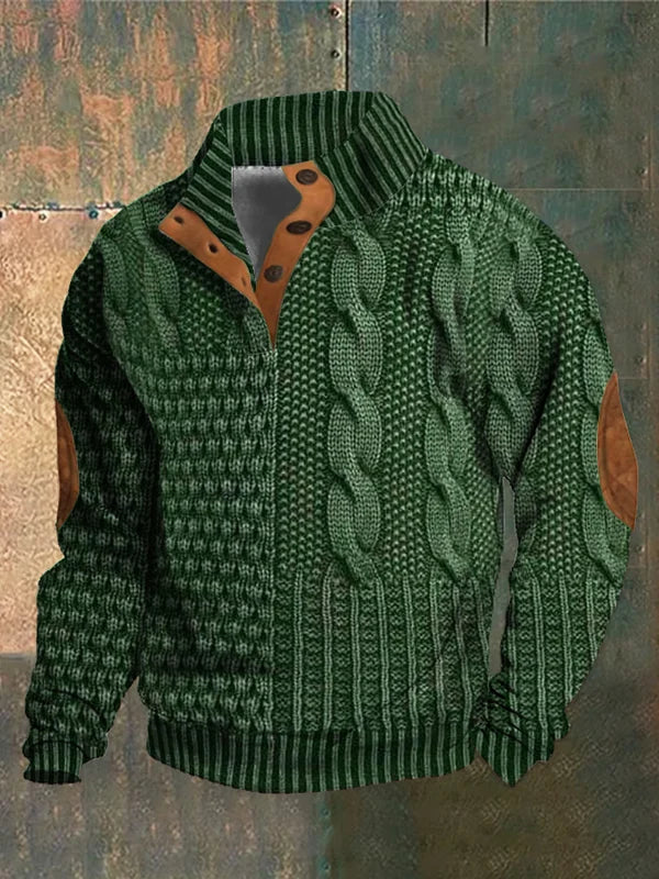 CLAYTON | Warm pullover with a retro print