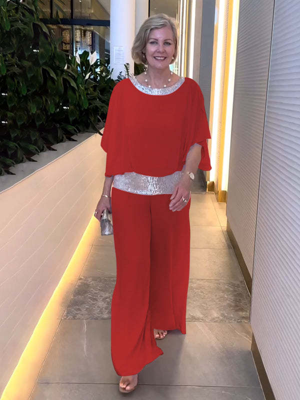 PHYLLIS | Soft top with wide-leg pants