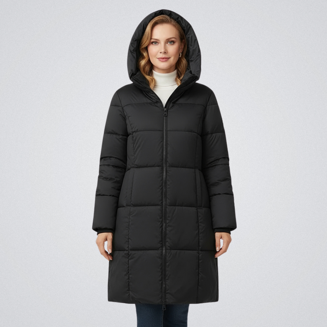 AMELIA | Lightweight puffer coat with structured hood