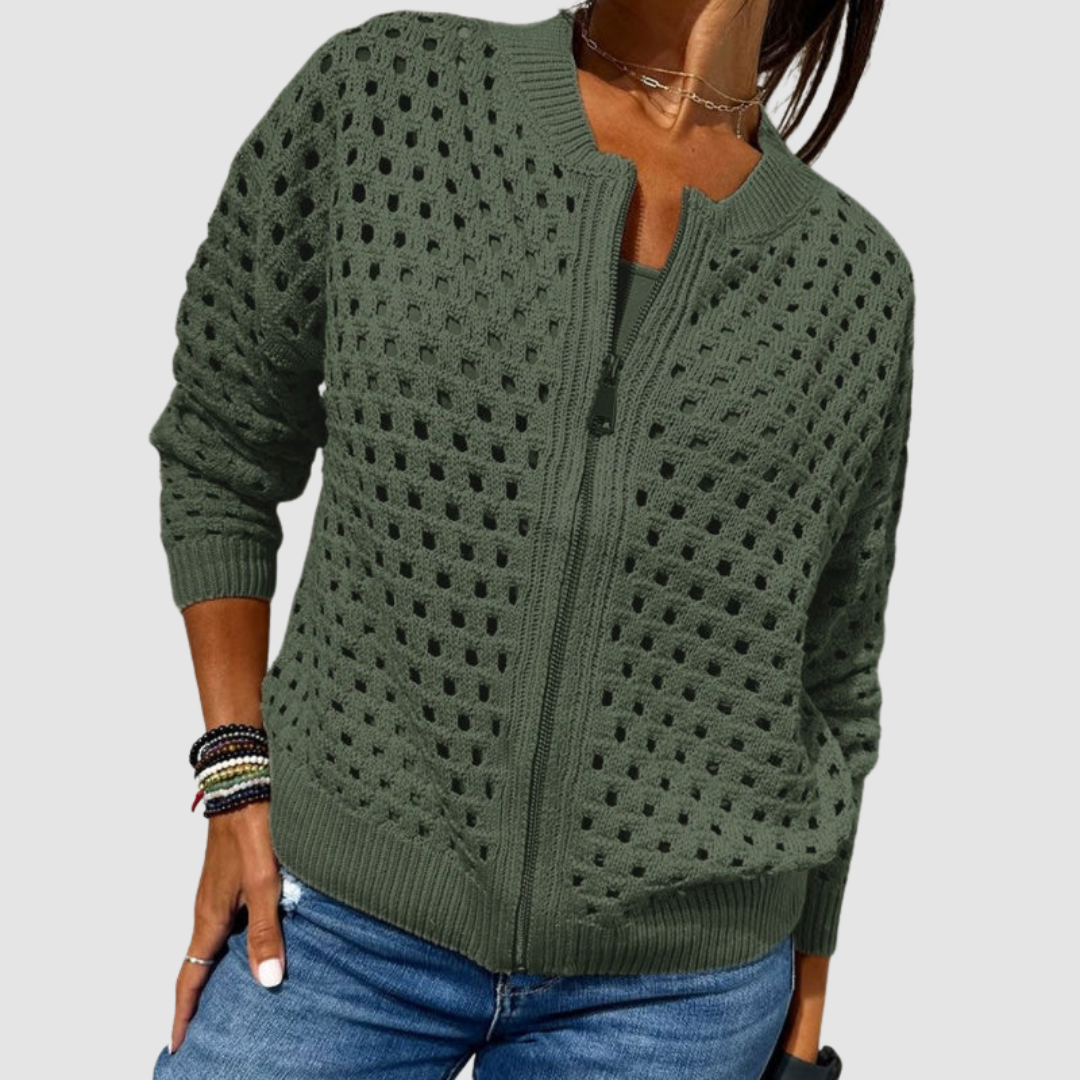 DELIA | Cutout knit with a zipper