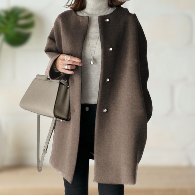 VIVIAN | Mid-length coat with button closure