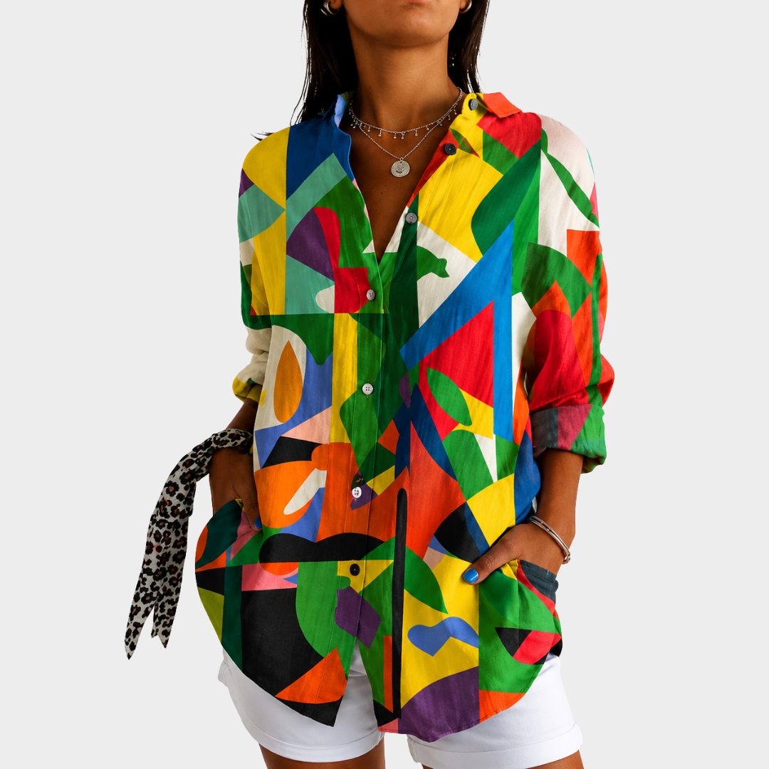 DOROTHY | Painted color splash blouse
