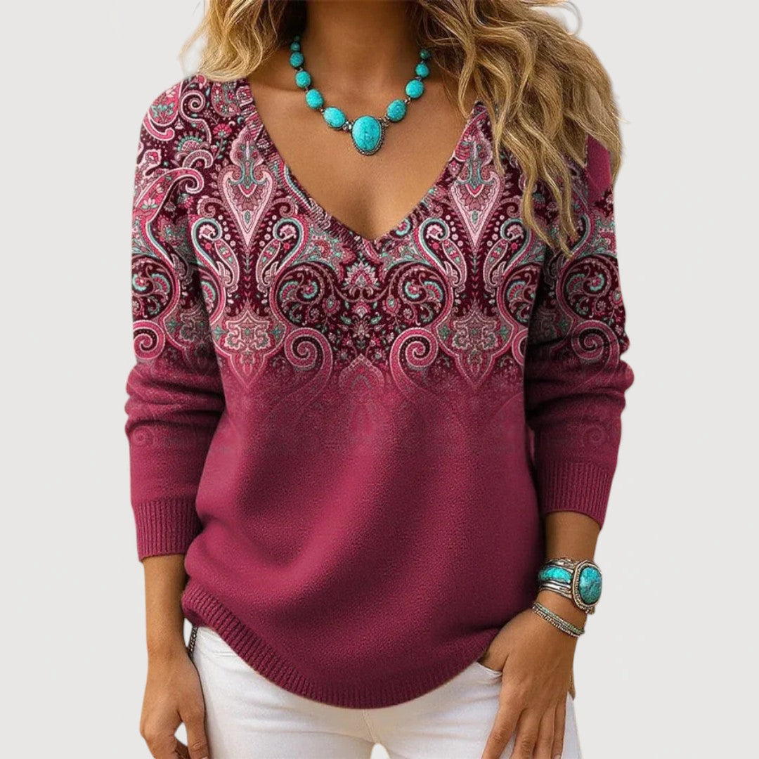 RENEE | Flowing V-neck long sleeve