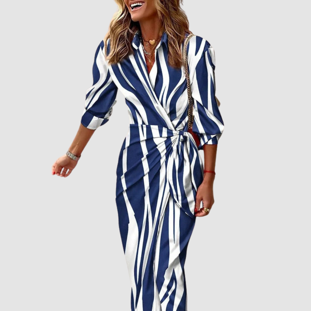 MYRTLE | Striped midi dress
