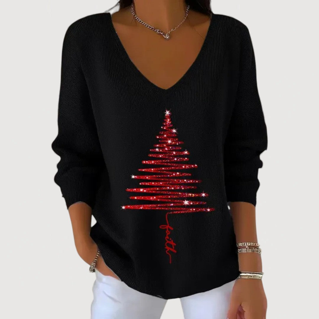 RITA | Holiday V-neck with long sleeves