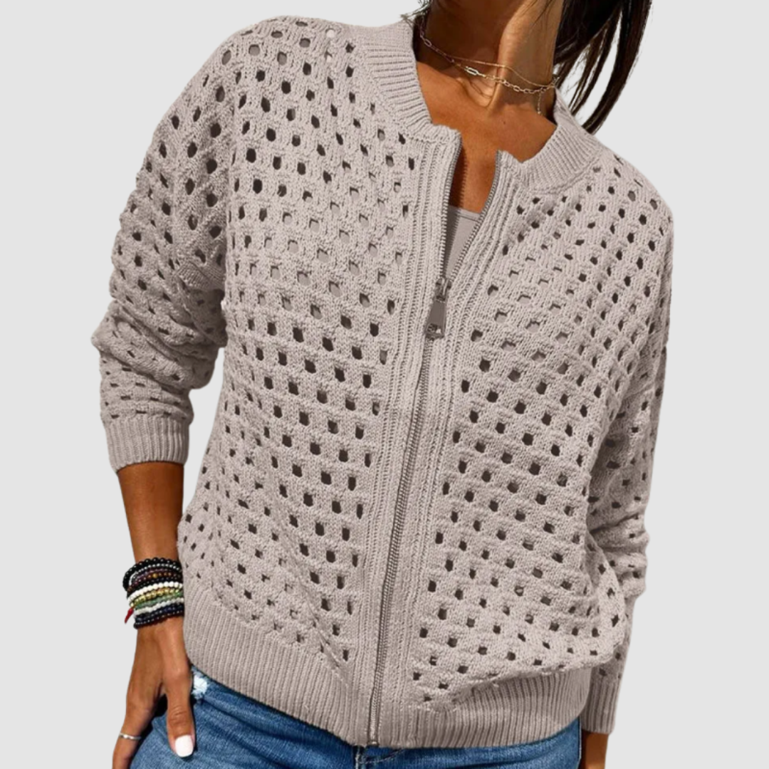 DELIA | Cutout knit with a zipper