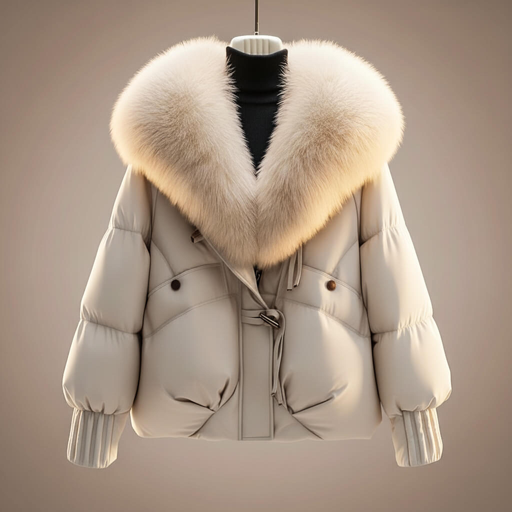 VIVIAN | Padded coat with oversized collar