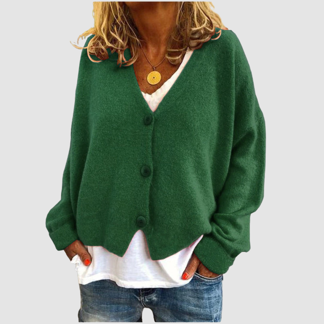JOYCE | Light V-neck cardigan to wear over a dress