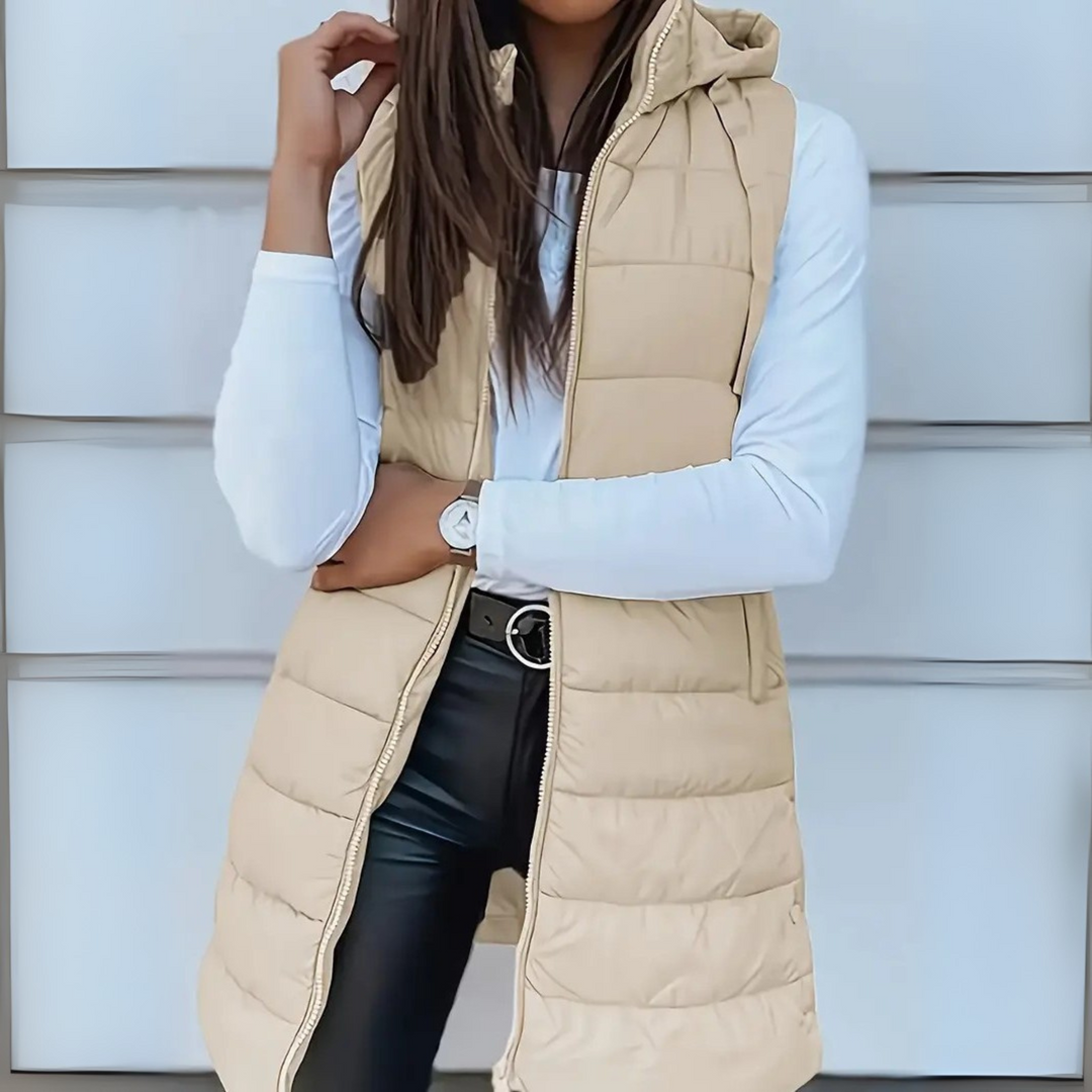 WANDA | Long sleeveless puffer vest